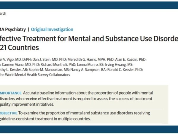 Una investigación muestra que el tratamiento de los trastornos mentales y por consumo de sustancias es poco&nbsp;efectivo